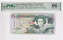 East Caribbean States, 5 Dollars, 2008, UNC, p47a