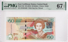 East Caribbean States, 50 Dollars, 2015, UNC, p54b