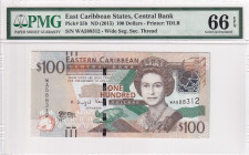 East Caribbean States, 100 Dollars, 2015, UNC, p55b
