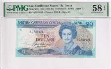 East Caribbean States, 10 Dollars, 1985/1993, AUNC, p2311
