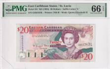 East Caribbean States, 20 Dollars, 1994, UNC, p331