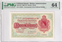 Falkland Islands, 5 Pounds, 1960, UNC, p9a