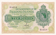 Falkland Islands, 10 Pounds, 1982, UNC, p11c
