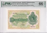 Falkland Islands, 10 Pounds, 1982, UNC, p11c