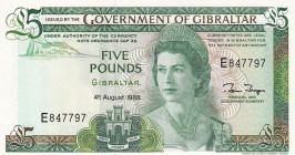 Gibraltar, 5 Pounds, 1988, UNC, p21b