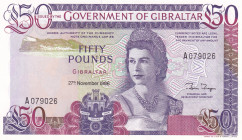 Gibraltar, 50 Pounds, 1986, UNC, p24