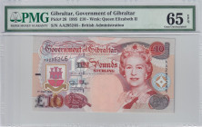 Gibraltar, 10 Pounds, 1995, UNC, p26