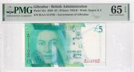 Gibraltar, 5 Pounds, 2020, UNC, p42a