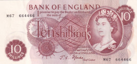 Great Britain, 10 Shillings, 1967, XF, p373c, REPLACEMENT