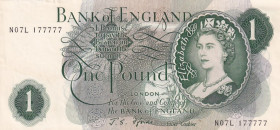 Great Britain, 1 Pound, 1967, UNC, p374e