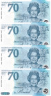 Great Britain, 70 Pounds, 2022, UNC, (Total 4 consecutive Banknotes)
