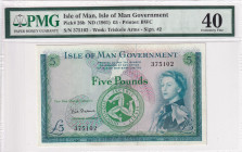 Isle of Man, 5 Pounds, 1961, XF, p26b