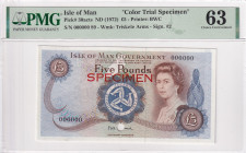 Isle of Man, 5 Pounds, 1972, UNC, p30acts, SPECIMEN