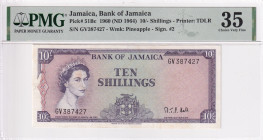 Jamaica, 10 Shillings, 1964, VF, p51Bc