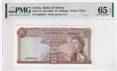 Jersey, 10 Shillings, 1963, UNC, p7a