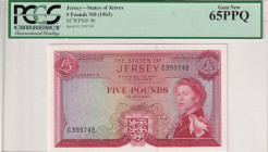 Jersey, 5 Pounds, 1963, UNC, p9b