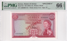 Jersey, 5 Pounds, 1963, UNC, p9s1, SPECIMEN