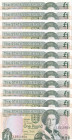 Jersey, 1 Pound, 1993, UNC, p20a, (Total 12 Consecutive Banknotes)