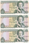 Jersey, 1 Pound, 2000, UNC, p26b, (Total 3 consecutive banknotes)