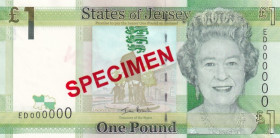 Jersey, 1 Pound, 2010, UNC, p32s, SPECIMEN