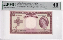 Malta, 1 Pound, 1949, XF, p24a