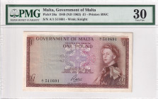 Malta, 1 Pound, 1949, VF, p26a