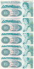 Saint Helena, 5 Pounds, 1998, UNC, p11a, (Total 5 Consecutive Banknotes)