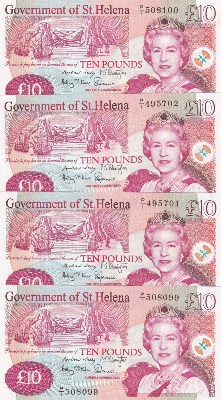 Saint Helena, 10 Pounds, 2012, UNC, p12b, (Total 4 banknotes)

Estimate: USD 1...