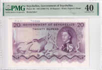 Seychelles, 20 Rupees, 1968/1974, XF, p16r, REMAINDER