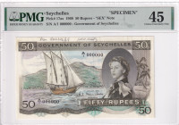 Seychelles, 50 Rupees, 1968, XF, p17as, SPECIMEN