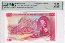 Seychelles, 100 Rupees, 1967, VF, p18pp, PROOF