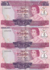 Solomon Islands, 10 Dollars, 1984, AUNC(-), p11a, (Total 3 consecutive Banknotes)