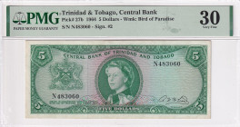 Trinidad & Tobago, 5 Dollars, 1964, VF, p27b