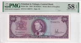 Trinidad & Tobago, 20 Dollars, 1964, AUNC, p29c