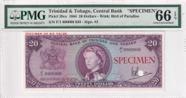 Trinidad & Tobago, 20 Dollars, 1964, UNC, p29cs, SPECIMEN
