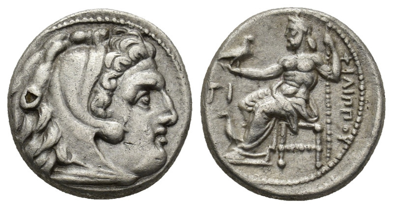 KINGS of MACEDON. Philip III Arrhidaios. 323-317 BC. AR Drachm (4.18 Gr. 15mm.)....