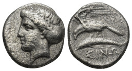 PAPHLAGONIA, Sinope. Circa 410-350/30 BC. AR Drachm or Siglos (5.83 gr. 17mm.) 
Head of nymph left, hair in sakkos 
Rev. Sea-eagle standing left, wing...