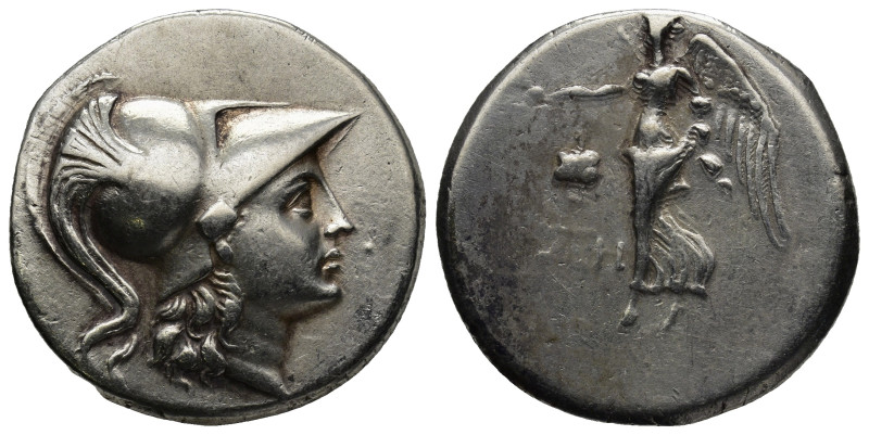 Pamphylia. Side circa 205-100 BC. De- (ΔH-), magistrate Tetradrachm AR (28mm, 16...