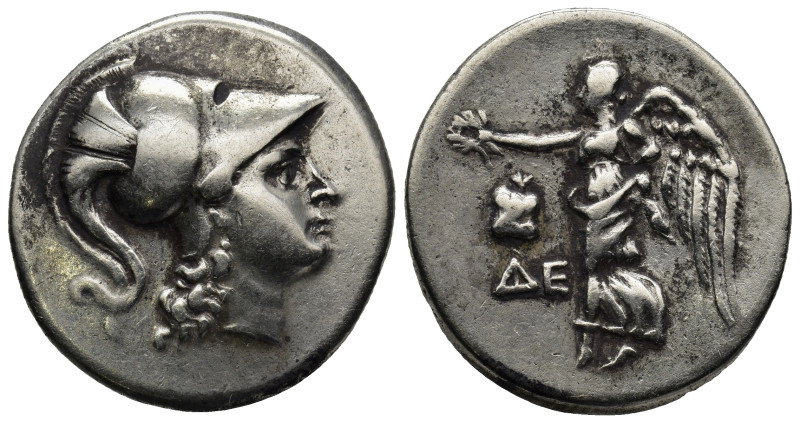 Pamphylia. Side . ΔΕΙΝΟ- (Deino-), magistrate circa 205-100 BC. Tetradrachm AR (...