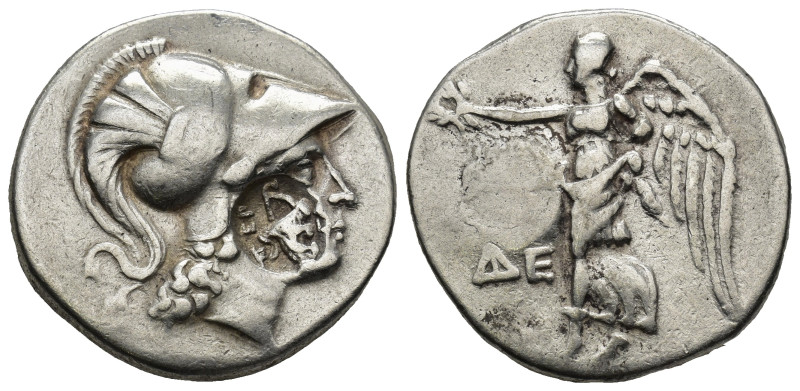 PAMPHYLIA, Side. Circa 200-190 BC. AR Tetradrachm (28mm, 16.92 g). Head of Athen...