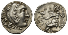 IONIA, Uncertain. Early-mid 3rd century BC. AR Drachm(18mm, 4.0 g) In the name and types of Alexander III of Macedon. Head of Herakles right, wearing ...