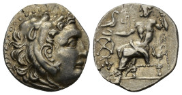 IONIA, Uncertain. Early-mid 3rd century BC. AR Drachm (18mm, 4.1 g). In the name and types of Alexander III of Macedon. Head of Herakles right, wearin...