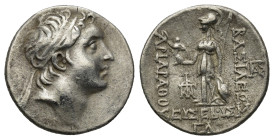 CAPPADOCIAN KINGDOM. Ariarathes V (ca. 163–130 BC). AR drachm (18mm, 4.17 g). Dated 130 BC. As preceding, but ΠΑΦ monogram in inner left field, ΠΑΣ mo...