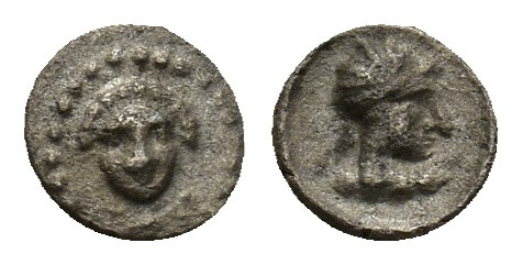 CILICIA, Uncertain. Circa 4th century BC. AR Tetartemorion (0.17 Gr. 5mm.). 
Thr...