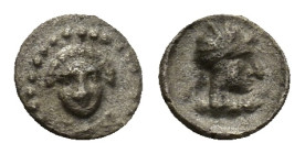 CILICIA, Uncertain. Circa 4th century BC. AR Tetartemorion (0.17 Gr. 5mm.). 
Three-quarter facing female head, head turned slightly right 
Rev. Female...
