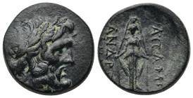 PHRYGIA, Apameia. 133-48 BC. (8.84 Gr. 22mm.)
 Laureate head of Zeus 
Rev. Cult-statue of Artemis Anaitis.