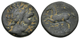 Pisidia. Termessos, 70-69 BC. AE (4 Gr. 17mm.)
Head of Zeus right 
Rev. Forepart of horse to left.