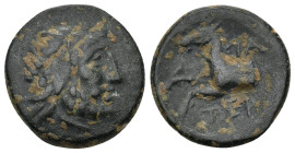 PISIDIA, Termessos. AE. 1st century BC. (6 Gr. 20mm.). 
Head of Zeus to the right. 
Rev. Horse left.