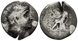 Seleukid King of Syria. Seleukeia on the Tigris. Antiochos II Theos. 261-246 BC. Tetradrachm AR (28mm, 15.89 g). Diademed head right / Apollo Delphios...