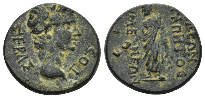 PHRYGIA. Eumenea. Tiberius (14-37). AE. Cleon Agapatus, magistrate. (4.88 Gr. 20...